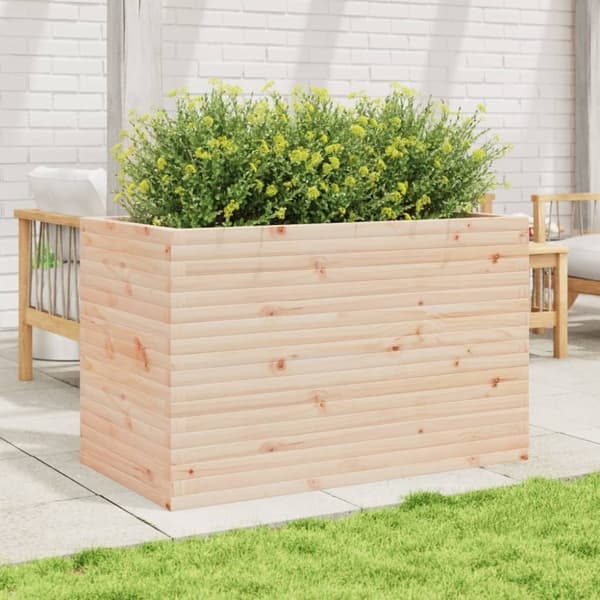 vidaXL plantekasse 110x60x68,5 cm massivt fyrretræ