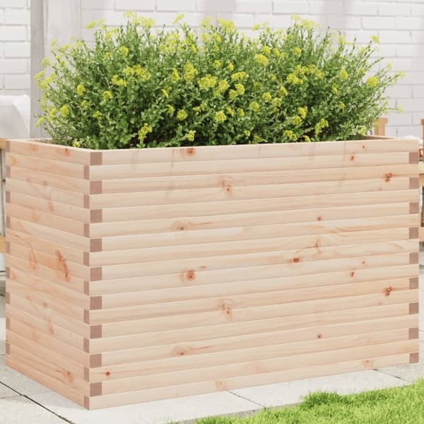vidaXL plantekasse 110x60x68,5 cm massivt fyrretræ
