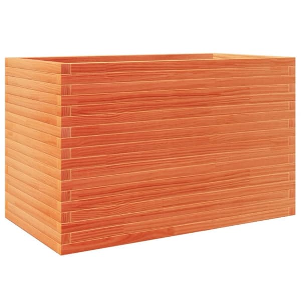 vidaXL Plantekasse voksbrun 110x60x68,5 cm heltre furu