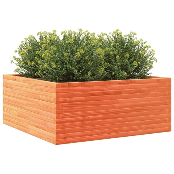 vidaXL Odlingslåda vaxbrun 110x110x46 cm massiv furu