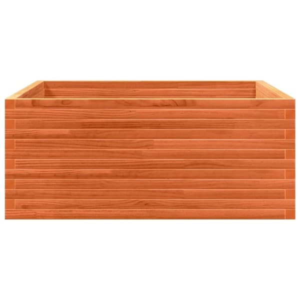 vidaXL Odlingslåda vaxbrun 110x110x46 cm massiv furu