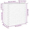 Miniatyrbilde 11 av 11: vidaXL Plantekasse 70x40x68,5 cm impregnert furu