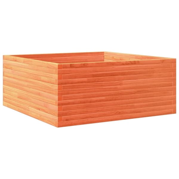 vidaXL plantekasse 110x110x46 cm massivt fyrretræ gyldenbrun