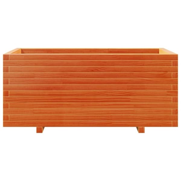 vidaXL Plantekasse voksbrun 110x60x49,5 cm heltre furu