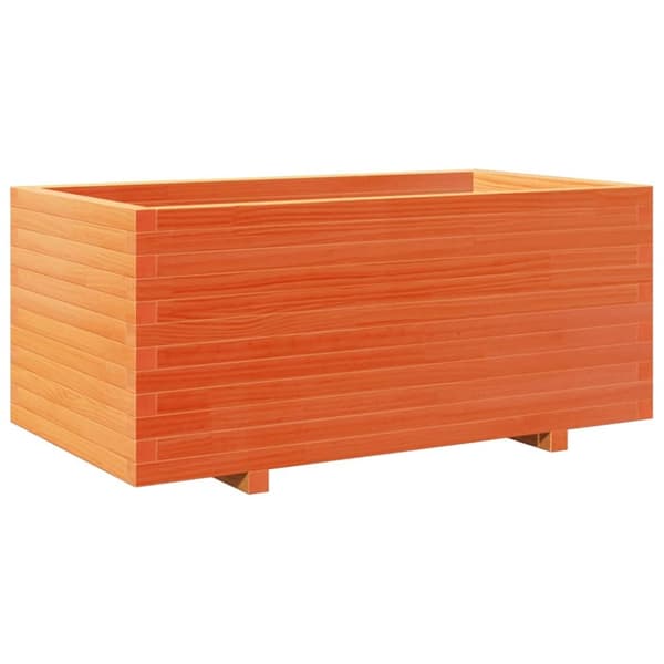 vidaXL Plantekasse voksbrun 110x60x49,5 cm heltre furu