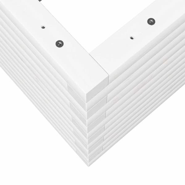 vidaXL Plantekasse hvit 80x80x46 cm heltre furu