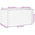 Miniatyrbild 9 av 10: vidaXL Odlingslåda vit 90x60x45,5 cm massiv furu