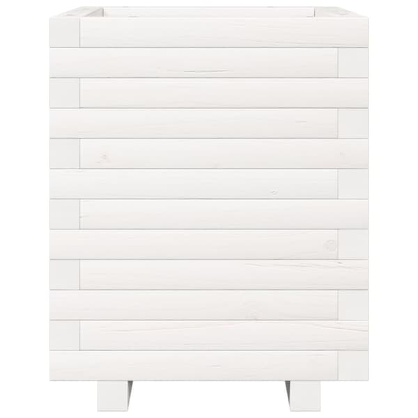 vidaXL Plantekasse hvit 40x40x49,5 cm heltre furu