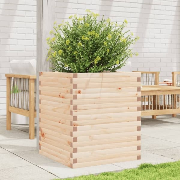 vidaXL Odlingslåda 60x60x68,5 cm massivt furuträ