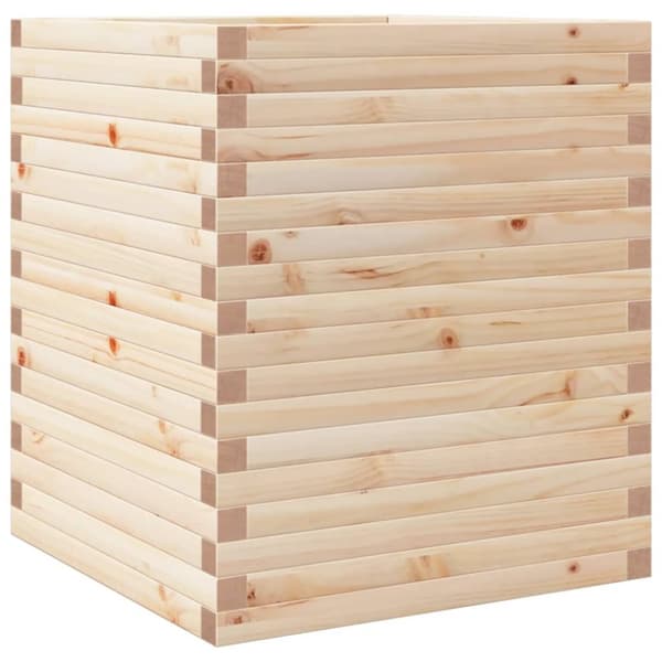 vidaXL Odlingslåda 60x60x68,5 cm massivt furuträ