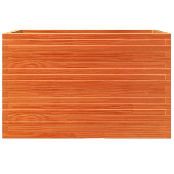 vidaXL Puutarhakukkalaatikko vahanruskea 110x60x68,5 cm täysi mänty