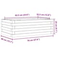 Miniatyrbilde 9 av 10: vidaXL Plantekasse 70x40x23 cm heltre furu