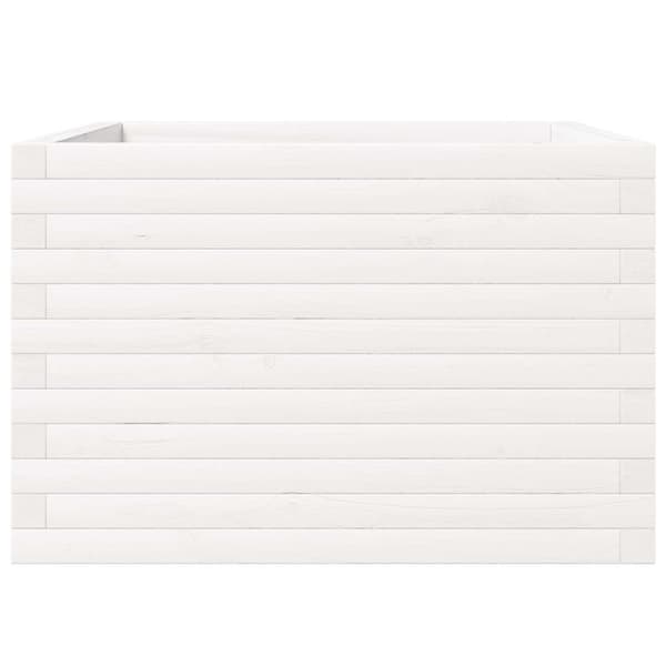 vidaXL Plantekasse hvit 70x70x46 cm heltre furu
