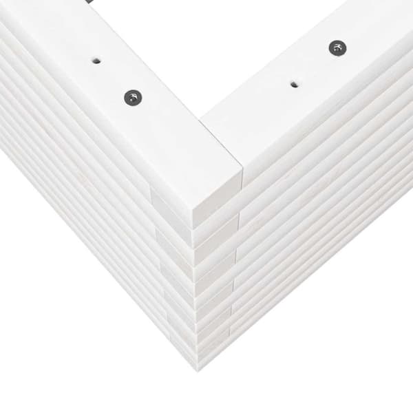vidaXL Plantekasse hvit 70x70x46 cm heltre furu