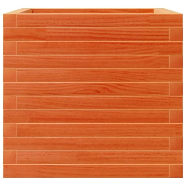 vidaXL Kukkalaatikko vahanruskea 50x50x45,5 cm täysi mänty