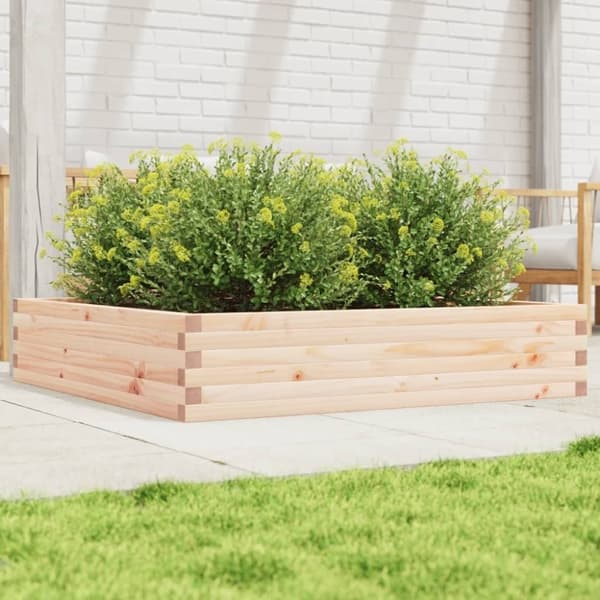 vidaXL plantekasse 110x110x23 cm massivt fyrretræ