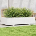 Miniatyrbillede 10 af 10: vidaXL plantekasse 110x60x26,5 cm massivt fyrretræ hvid