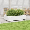 Miniatyrbillede 2 af 10: vidaXL plantekasse 110x60x26,5 cm massivt fyrretræ hvid