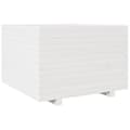 Miniatyrbilde 3 av 11: vidaXL Plantekasse hvit 70x70x49,5 cm heltre furu