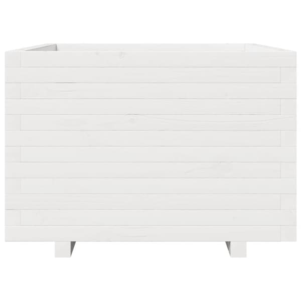 vidaXL Plantekasse hvit 70x70x49,5 cm heltre furu