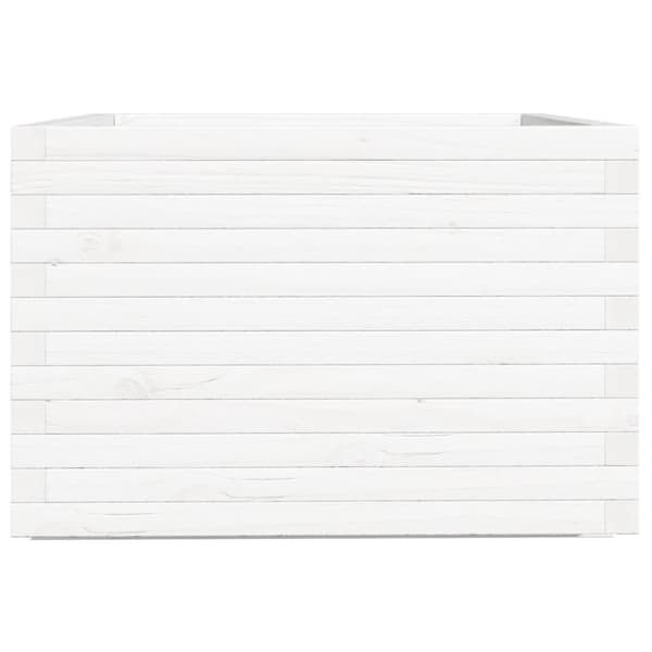 vidaXL Plantekasse hvit 70x70x49,5 cm heltre furu