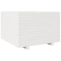Miniatyrbilde 8 av 11: vidaXL Plantekasse hvit 70x70x49,5 cm heltre furu