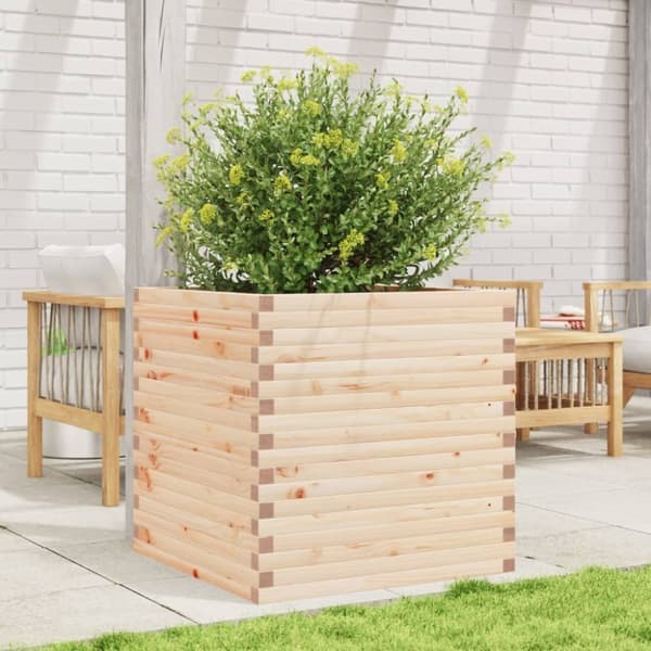 vidaXL Plantekasse 70x70x68,5 cm heltre furu