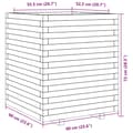Pikkukuva 11 / 11: vidaXL Puutarhakukkalaatikko vahanruskea 60x60x72 cm täysi mänty