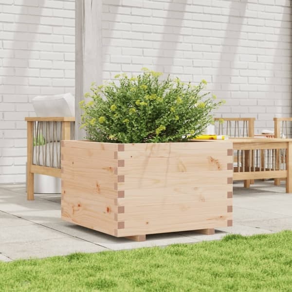 vidaXL plantekasse 70x70x49,5 cm massivt fyrretræ