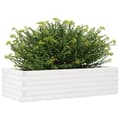 Miniatyrbilde 3 av 10: vidaXL Hageplantekasse hvit 90x40x23 cm heltre furu