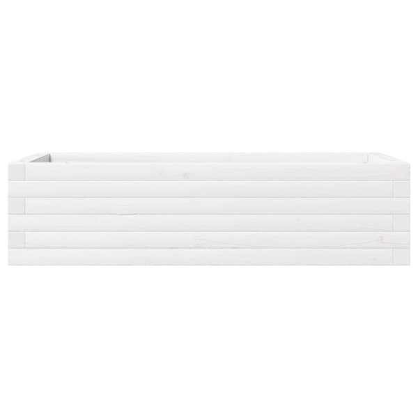 vidaXL Hageplantekasse hvit 90x40x23 cm heltre furu