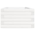 Miniatyrbilde 5 av 10: vidaXL Hageplantekasse hvit 90x40x23 cm heltre furu