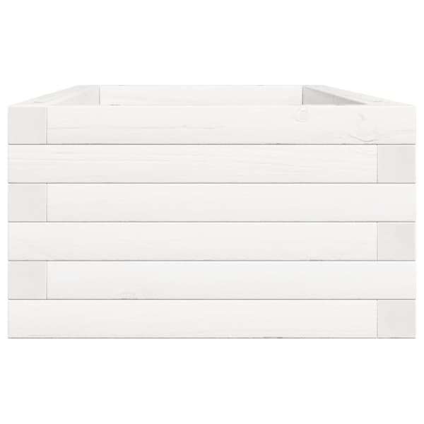 vidaXL Hageplantekasse hvit 90x40x23 cm heltre furu