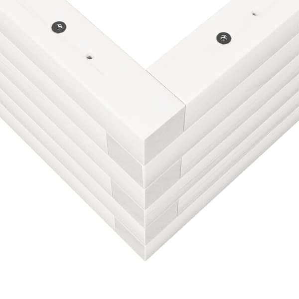 vidaXL Hageplantekasse hvit 90x40x23 cm heltre furu