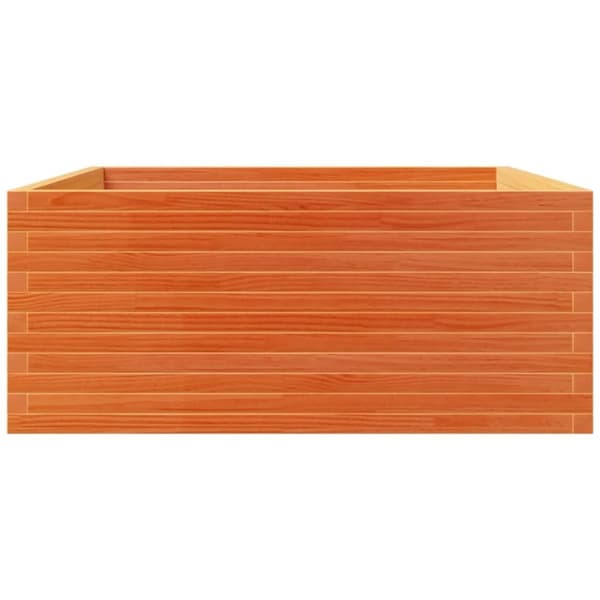 vidaXL Plantekasse voksbrun 110x110x49,5 cm heltre furu