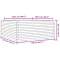 Miniatyrbilde 11 av 11: vidaXL Plantekasse voksbrun 110x110x49,5 cm heltre furu