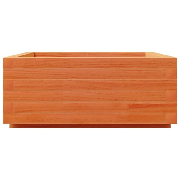 vidaXL plantekasse 60x60x26,5 cm massivt fyrretræ gyldenbrun