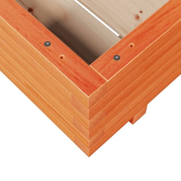vidaXL plantekasse 60x60x26,5 cm massivt fyrretræ gyldenbrun