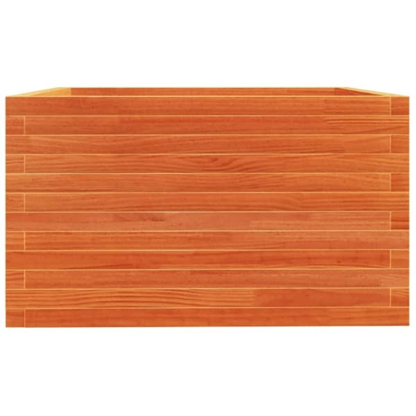 vidaXL plantekasse 80x80x49,5 cm massivt fyrretræ gyldenbrun