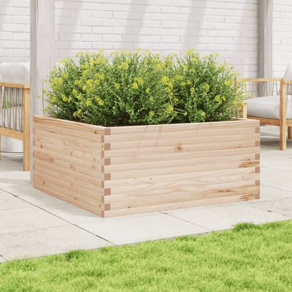 vidaXL Plantekasse 100x100x46 cm heltre furu
