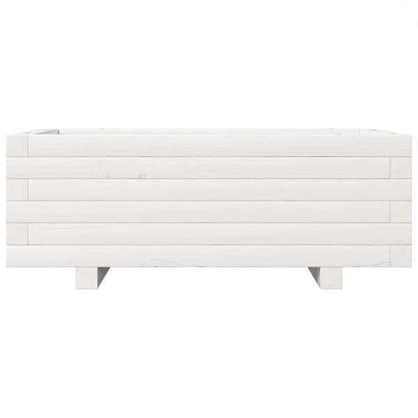 vidaXL Plantekasse hvit 70x40x26,5 cm heltre furu