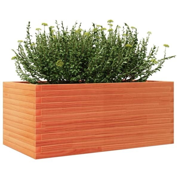 vidaXL Plantekasse voksbrun 110x60x46 cm heltre furu