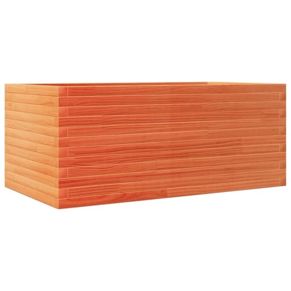 vidaXL Plantekasse voksbrun 110x60x46 cm heltre furu