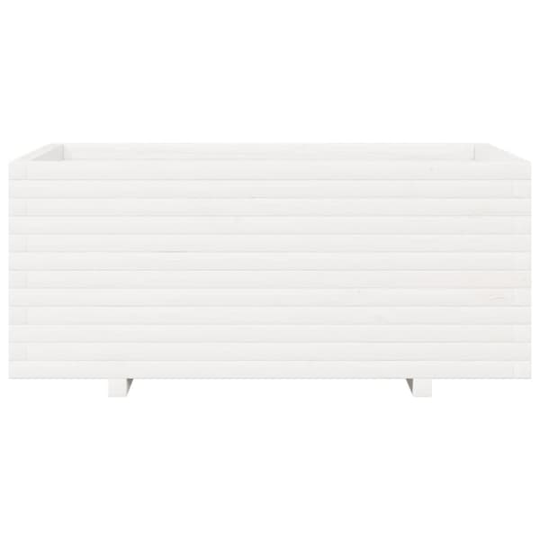 vidaXL Plantekasse hvit 110x60x49,5 cm heltre furu