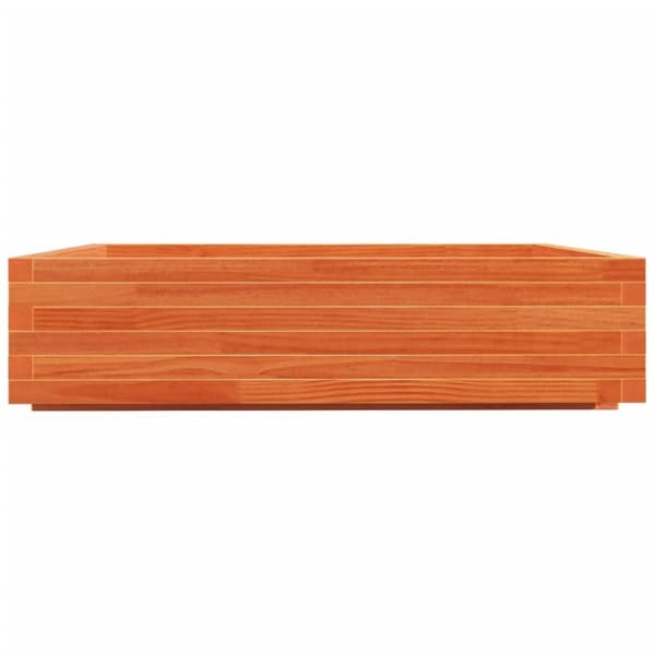 vidaXL Plantekasse voksbrun 100x100x26,5 cm heltre furu