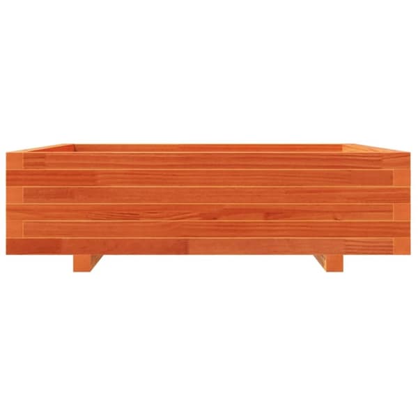 vidaXL plantekasse 90x90x26,5 cm massivt fyrretræ gyldenbrun