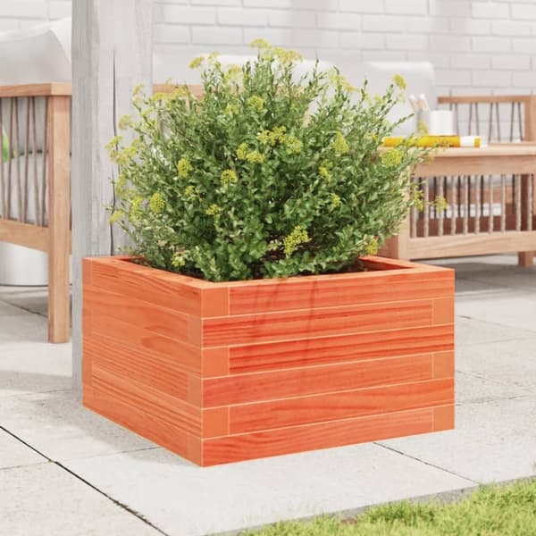 vidaXL Hageplantekasse voksbrun 40x40x23 cm heltre furu