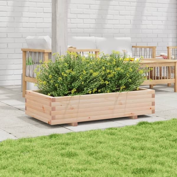 vidaXL plantekasse 110x60x26,5 cm massivt fyrretræ