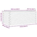 Miniatyrbillede 9 af 10: vidaXL plantekasse 110x60x45,5 cm massivt douglasgran
