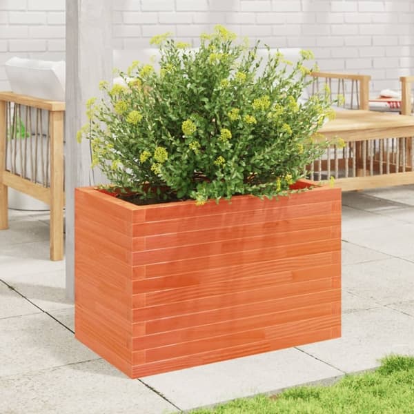 vidaXL Plantekasse voksbrun 70x40x45,5 cm heltre furu